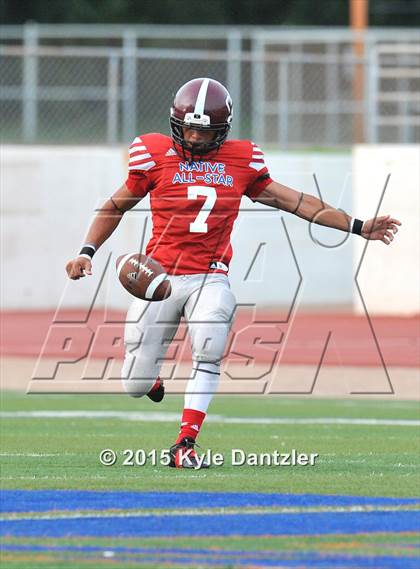 Thumbnail 3 in 2015 Native All Star Football Classic (Red Hawks vs. Blue Eagles) photogallery.