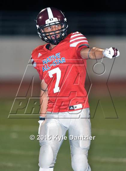 Thumbnail 2 in 2015 Native All Star Football Classic (Red Hawks vs. Blue Eagles) photogallery.