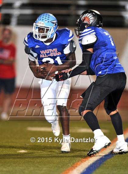 Thumbnail 1 in 2015 Native All Star Football Classic (Red Hawks vs. Blue Eagles) photogallery.