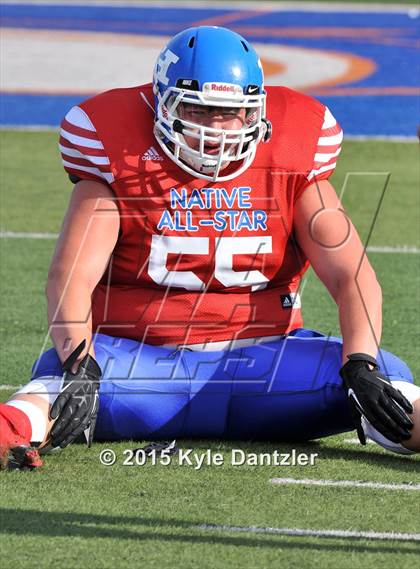 Thumbnail 2 in 2015 Native All Star Football Classic (Red Hawks vs. Blue Eagles) photogallery.