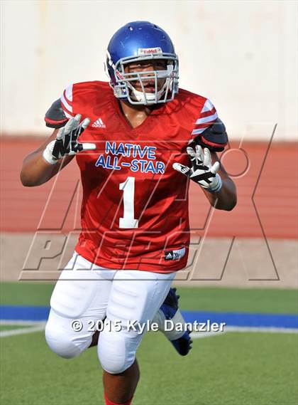 Thumbnail 1 in 2015 Native All Star Football Classic (Red Hawks vs. Blue Eagles) photogallery.