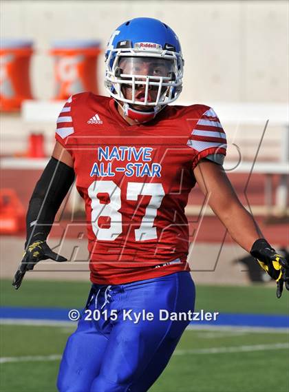 Thumbnail 1 in 2015 Native All Star Football Classic (Red Hawks vs. Blue Eagles) photogallery.
