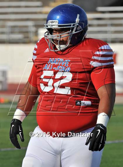 Thumbnail 1 in 2015 Native All Star Football Classic (Red Hawks vs. Blue Eagles) photogallery.