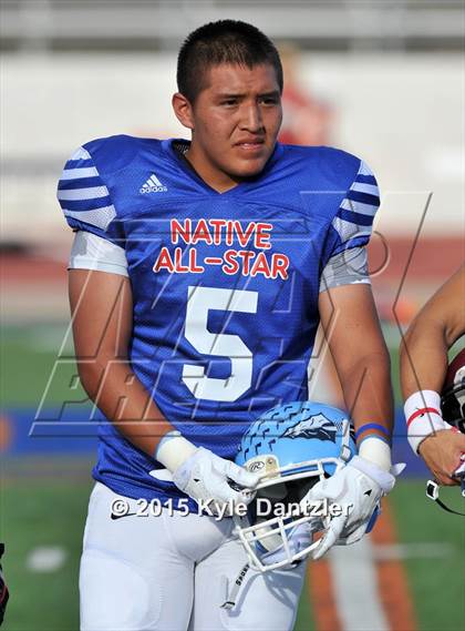 Thumbnail 2 in 2015 Native All Star Football Classic (Red Hawks vs. Blue Eagles) photogallery.