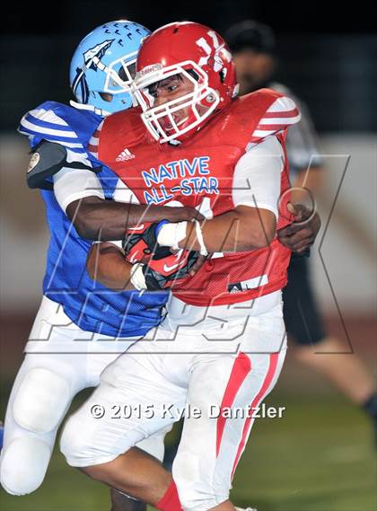 Thumbnail 1 in 2015 Native All Star Football Classic (Red Hawks vs. Blue Eagles) photogallery.