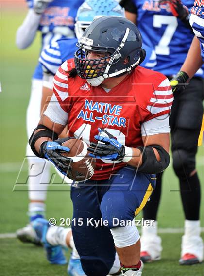 Thumbnail 1 in 2015 Native All Star Football Classic (Red Hawks vs. Blue Eagles) photogallery.