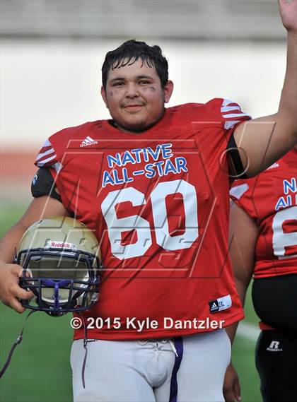 Thumbnail 3 in 2015 Native All Star Football Classic (Red Hawks vs. Blue Eagles) photogallery.