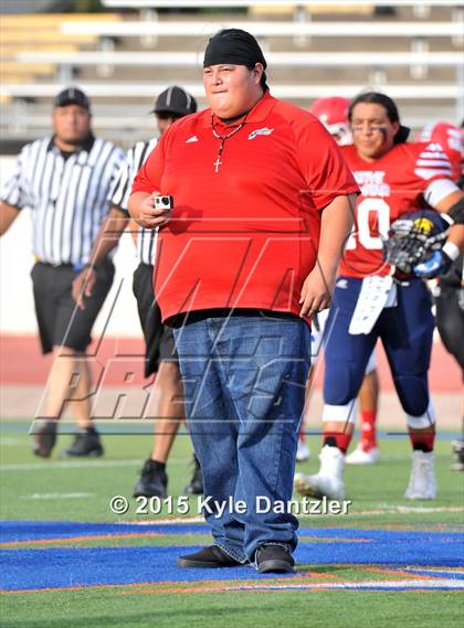 Thumbnail 3 in 2015 Native All Star Football Classic (Red Hawks vs. Blue Eagles) photogallery.