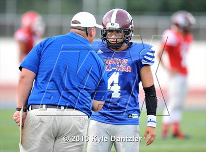 Thumbnail 3 in 2015 Native All Star Football Classic (Red Hawks vs. Blue Eagles) photogallery.