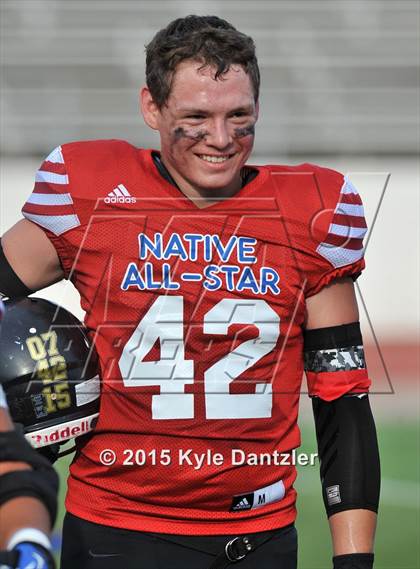 Thumbnail 3 in 2015 Native All Star Football Classic (Red Hawks vs. Blue Eagles) photogallery.