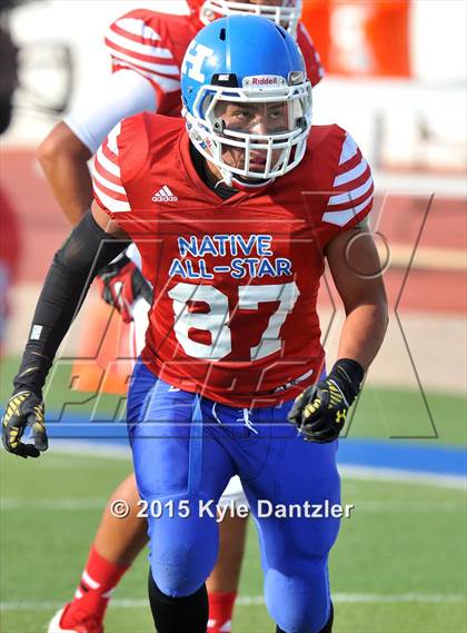 Thumbnail 2 in 2015 Native All Star Football Classic (Red Hawks vs. Blue Eagles) photogallery.