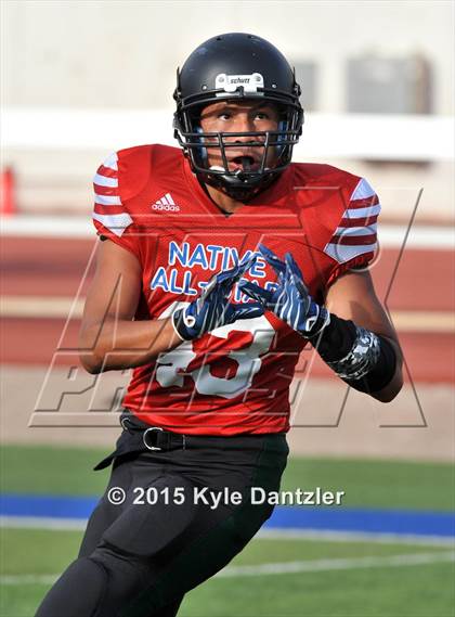 Thumbnail 3 in 2015 Native All Star Football Classic (Red Hawks vs. Blue Eagles) photogallery.