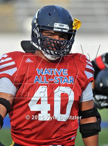 Thumbnail 2 in 2015 Native All Star Football Classic (Red Hawks vs. Blue Eagles) photogallery.