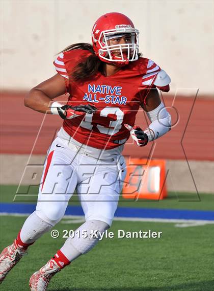 Thumbnail 2 in 2015 Native All Star Football Classic (Red Hawks vs. Blue Eagles) photogallery.