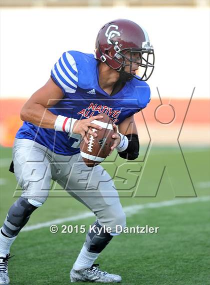 Thumbnail 1 in 2015 Native All Star Football Classic (Red Hawks vs. Blue Eagles) photogallery.