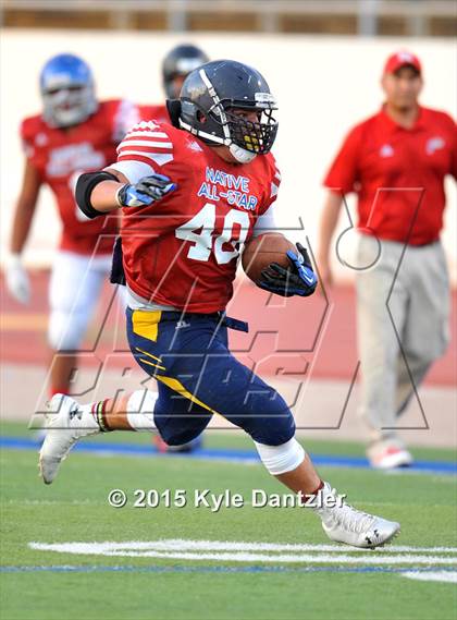 Thumbnail 3 in 2015 Native All Star Football Classic (Red Hawks vs. Blue Eagles) photogallery.