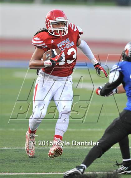 Thumbnail 2 in 2015 Native All Star Football Classic (Red Hawks vs. Blue Eagles) photogallery.