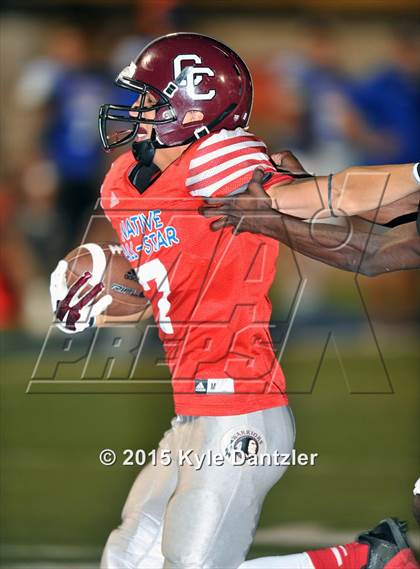 Thumbnail 3 in 2015 Native All Star Football Classic (Red Hawks vs. Blue Eagles) photogallery.