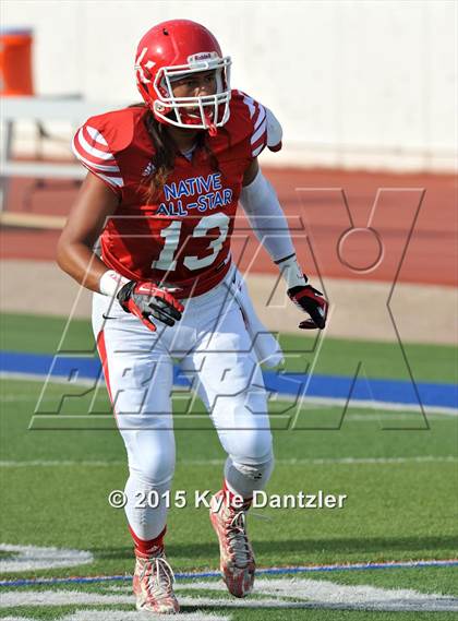 Thumbnail 3 in 2015 Native All Star Football Classic (Red Hawks vs. Blue Eagles) photogallery.