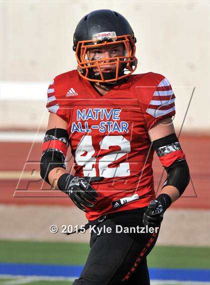 Thumbnail 1 in 2015 Native All Star Football Classic (Red Hawks vs. Blue Eagles) photogallery.