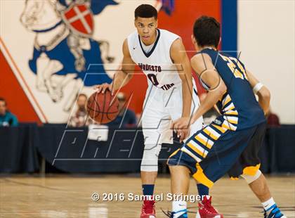 Thumbnail 1 in Modesto Christian vs. Turlock (Modesto Christian Holiday Hoops Classic) photogallery.