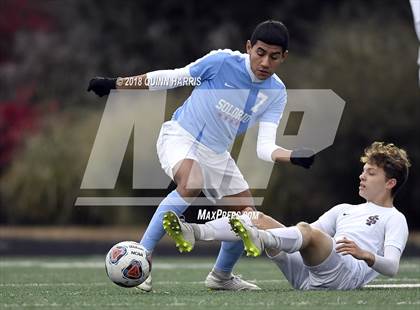Thumbnail 2 in Solorio vs. Saint Ignatius College Prep (IHSA 2A Sectional Final) photogallery.