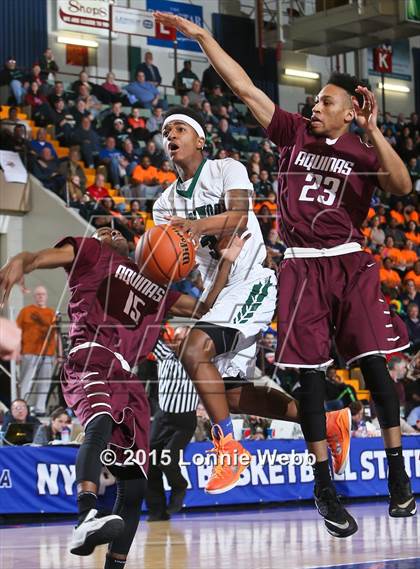 Thumbnail 2 in Brentwood vs Aquinas Institute (NYSPHSAA Class AA Semifinal) photogallery.