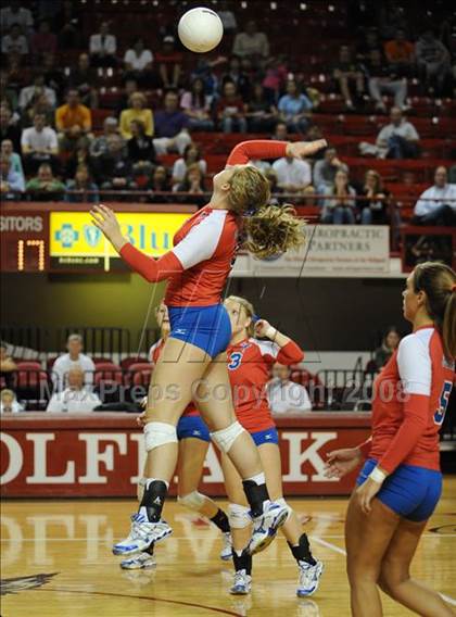 Thumbnail 3 in Cardinal Gibbons vs. West Henderson (NCHSAA Girls Volleyball 2A Final) photogallery.