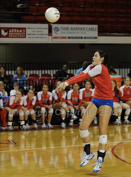 Thumbnail 2 in Cardinal Gibbons vs. West Henderson (NCHSAA Girls Volleyball 2A Final) photogallery.