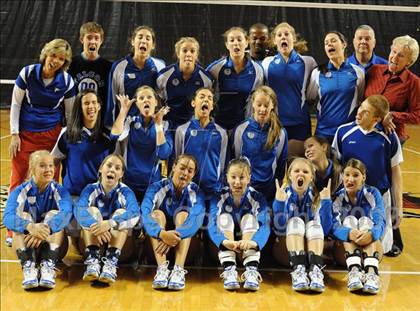 Thumbnail 1 in Cardinal Gibbons vs. West Henderson (NCHSAA Girls Volleyball 2A Final) photogallery.