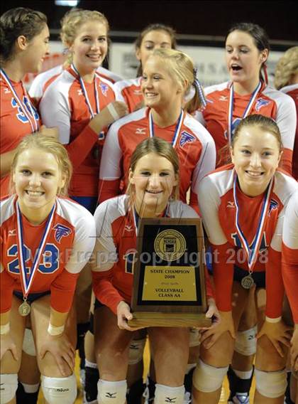 Thumbnail 2 in Cardinal Gibbons vs. West Henderson (NCHSAA Girls Volleyball 2A Final) photogallery.