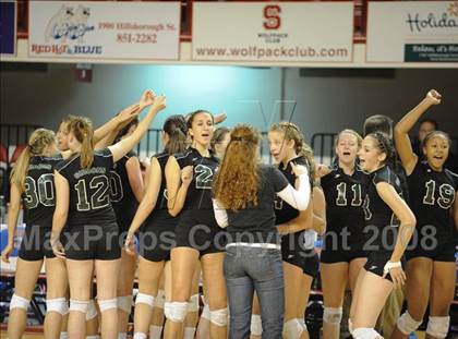Thumbnail 3 in Cardinal Gibbons vs. West Henderson (NCHSAA Girls Volleyball 2A Final) photogallery.