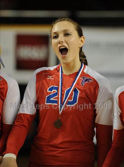 Thumbnail 2 in Cardinal Gibbons vs. West Henderson (NCHSAA Girls Volleyball 2A Final) photogallery.