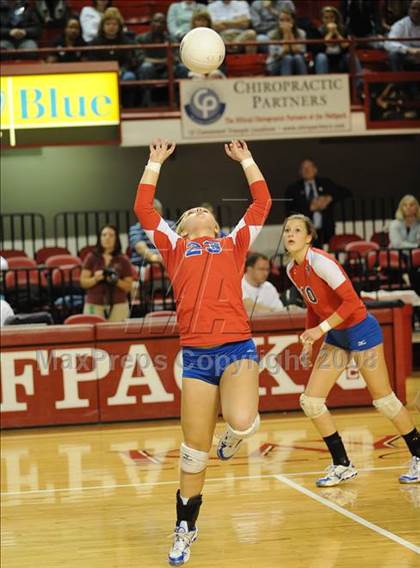 Thumbnail 2 in Cardinal Gibbons vs. West Henderson (NCHSAA Girls Volleyball 2A Final) photogallery.
