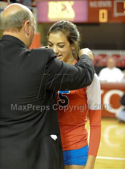 Thumbnail 2 in Cardinal Gibbons vs. West Henderson (NCHSAA Girls Volleyball 2A Final) photogallery.