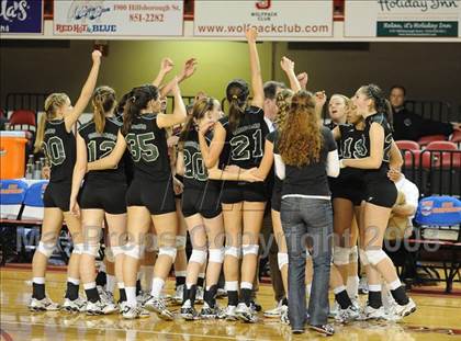 Thumbnail 2 in Cardinal Gibbons vs. West Henderson (NCHSAA Girls Volleyball 2A Final) photogallery.