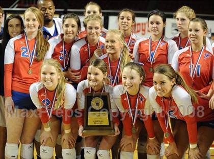 Thumbnail 1 in Cardinal Gibbons vs. West Henderson (NCHSAA Girls Volleyball 2A Final) photogallery.