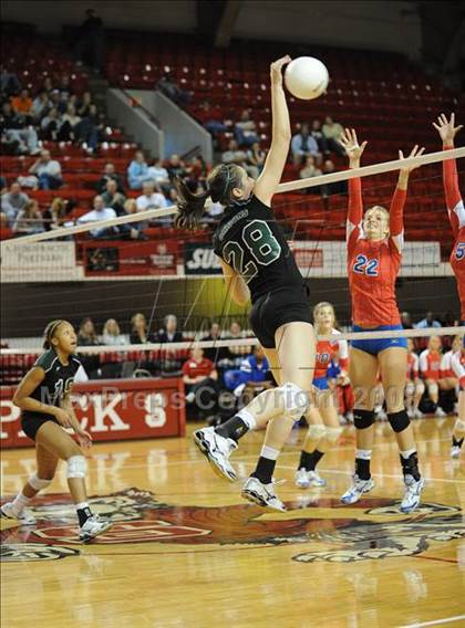 Thumbnail 3 in Cardinal Gibbons vs. West Henderson (NCHSAA Girls Volleyball 2A Final) photogallery.
