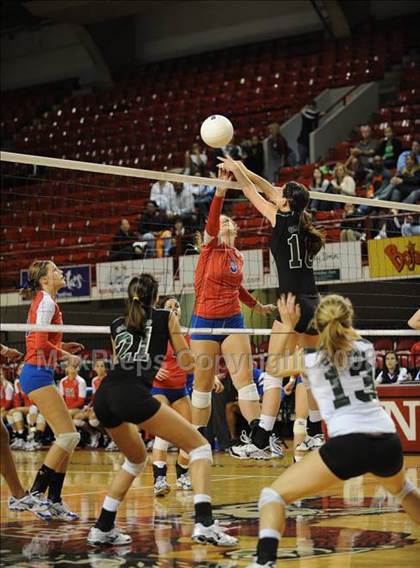 Thumbnail 1 in Cardinal Gibbons vs. West Henderson (NCHSAA Girls Volleyball 2A Final) photogallery.