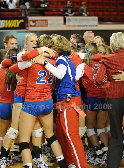 Thumbnail 3 in Cardinal Gibbons vs. West Henderson (NCHSAA Girls Volleyball 2A Final) photogallery.