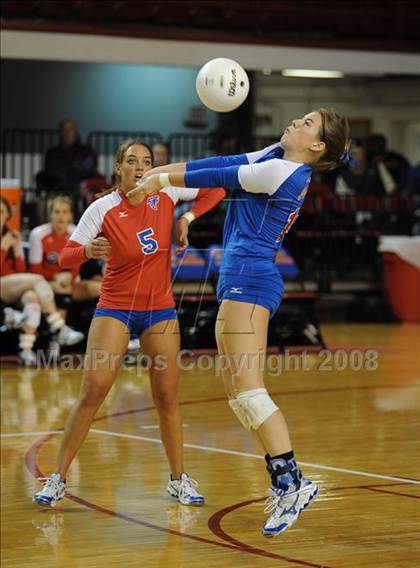 Thumbnail 3 in Cardinal Gibbons vs. West Henderson (NCHSAA Girls Volleyball 2A Final) photogallery.