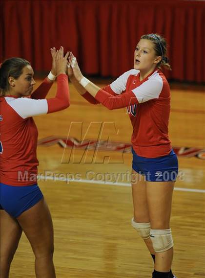 Thumbnail 2 in Cardinal Gibbons vs. West Henderson (NCHSAA Girls Volleyball 2A Final) photogallery.