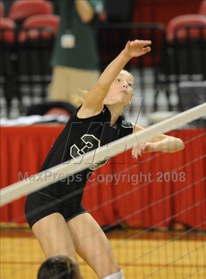 Thumbnail 3 in Cardinal Gibbons vs. West Henderson (NCHSAA Girls Volleyball 2A Final) photogallery.