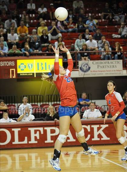 Thumbnail 3 in Cardinal Gibbons vs. West Henderson (NCHSAA Girls Volleyball 2A Final) photogallery.