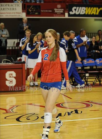 Thumbnail 3 in Cardinal Gibbons vs. West Henderson (NCHSAA Girls Volleyball 2A Final) photogallery.