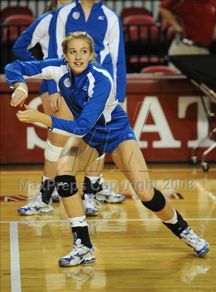 Thumbnail 2 in Cardinal Gibbons vs. West Henderson (NCHSAA Girls Volleyball 2A Final) photogallery.