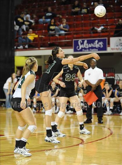 Thumbnail 3 in Cardinal Gibbons vs. West Henderson (NCHSAA Girls Volleyball 2A Final) photogallery.