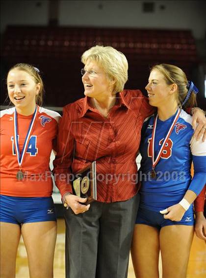 Thumbnail 2 in Cardinal Gibbons vs. West Henderson (NCHSAA Girls Volleyball 2A Final) photogallery.