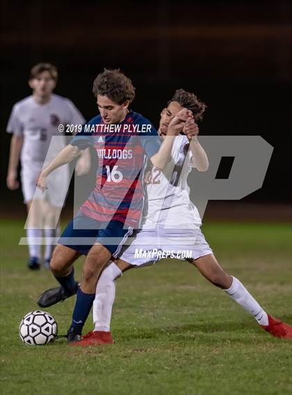 Thumbnail 2 in Douglas Byrd vs Terry Sanford (PAC Tournament First Round) photogallery.