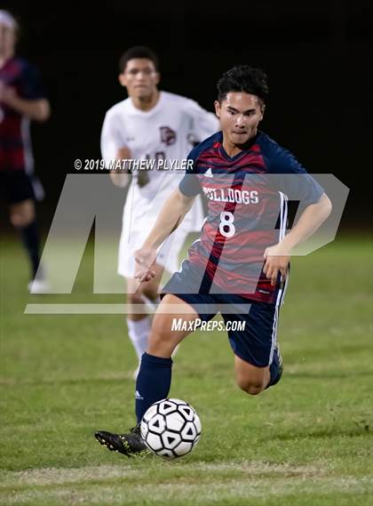 Thumbnail 2 in Douglas Byrd vs Terry Sanford (PAC Tournament First Round) photogallery.